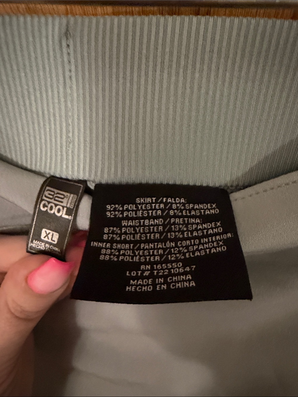 Grey Athletic Skort with Pockets - Picture 2 of 4